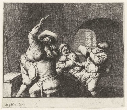 Fighting card players