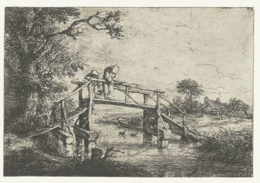 Two Fishermen on a Bridge