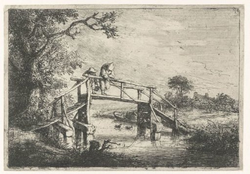 Two Fishermen on a Bridge