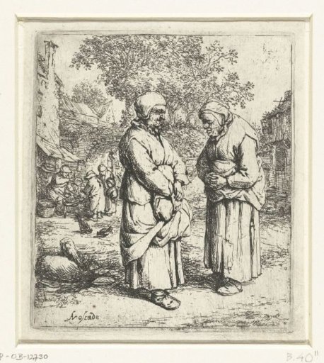 Two Old Women in Conversation
