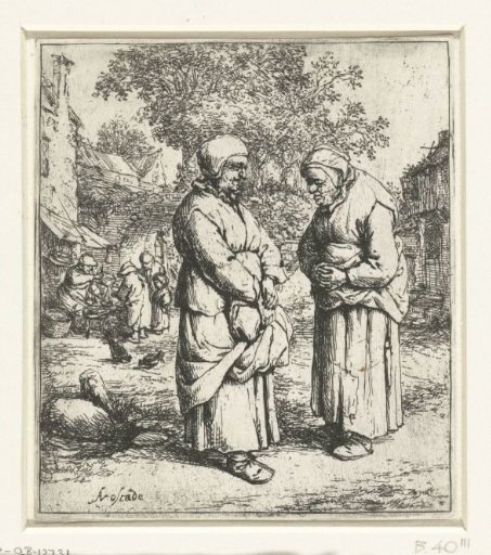 Two Old Women in Conversation