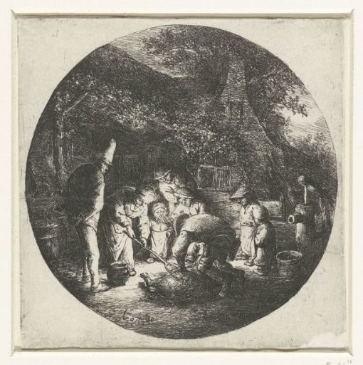 A Peasant Family at the Slaughter of a Pig