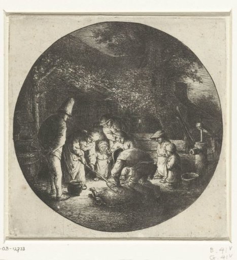A Peasant Family at the Slaughter of a Pig