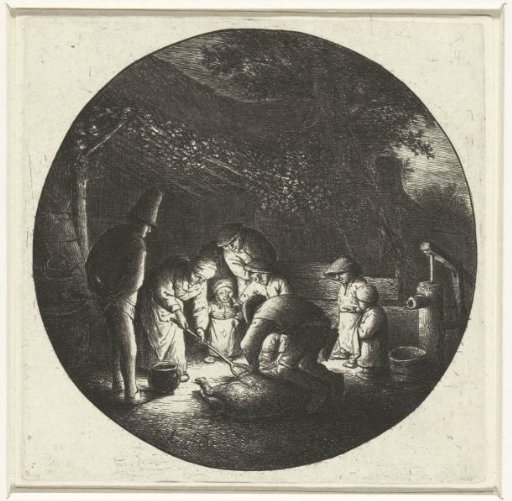 A Peasant Family at the Slaughter of a Pig
