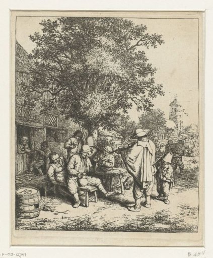 Violinist and a young hurdy-gurdy player