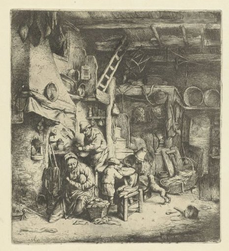 Peasant family in an interior