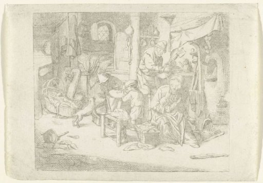Peasant family in an interior