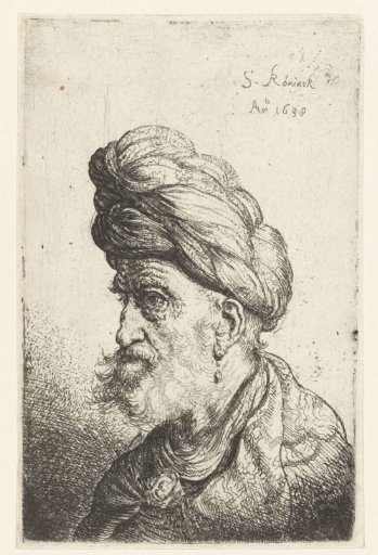 Bust of a man with a turban