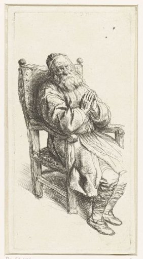 Old man in an armchair