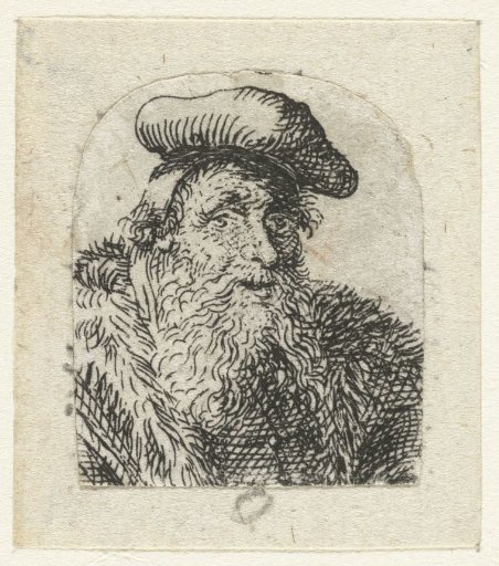 Bust of a man with beret