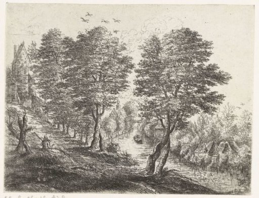 Landscape with a seated peasant