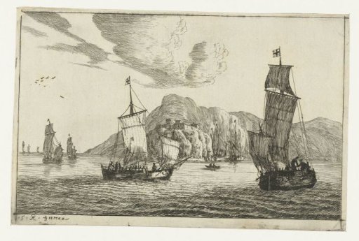 Fishing boats in a bay