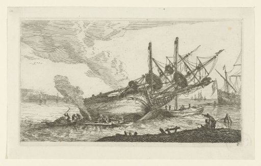 Repairs to the hull of a ship