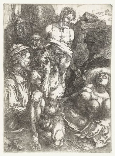 Study sheet with five figures ('The Desperate Man')