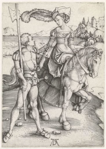 Woman on Horseback and Soldier