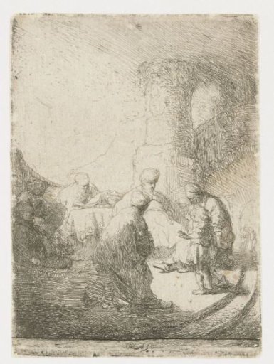Christ disputing with the Doctors: small plate