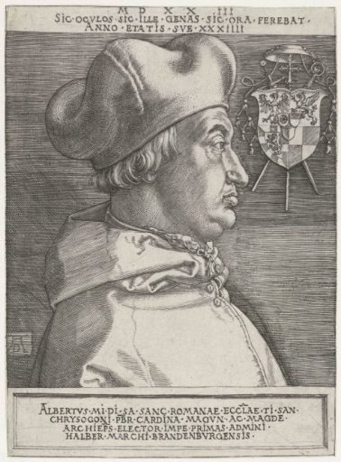 Portrait of Cardinal Albert of Brandenburg at the Age of 34