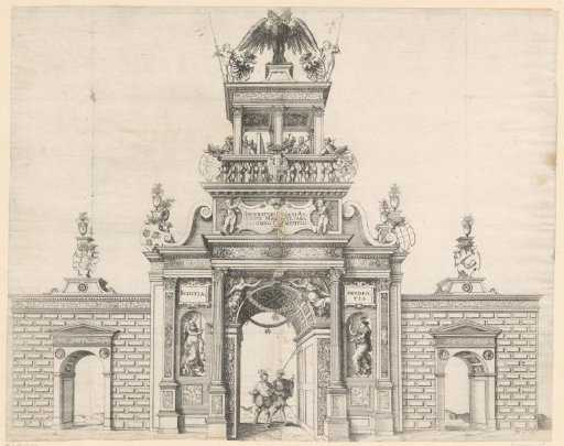 Triumphal arch erected for the entry of Emperor Maximilian II into Nuremberg in 1570