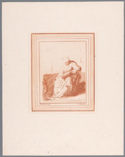 Old woman reading in a book