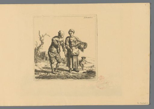 Peasant Man and Woman in Conversation