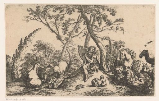 Orpheus charms the animals with his music