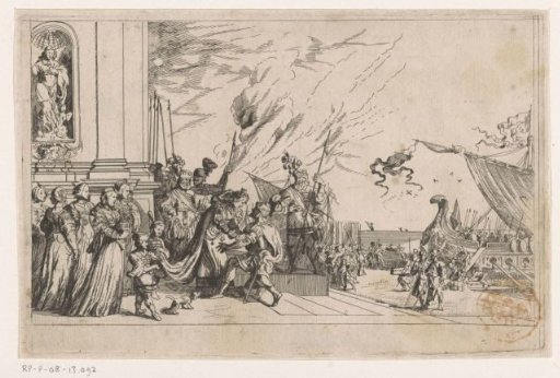 Dido receives Aeneas in Carthage