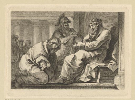 The Wise Woman of Tekoa Kneels Before King David