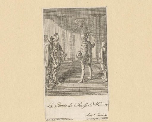 Henry IV in Hunting Costume with Nobles in a Hall
