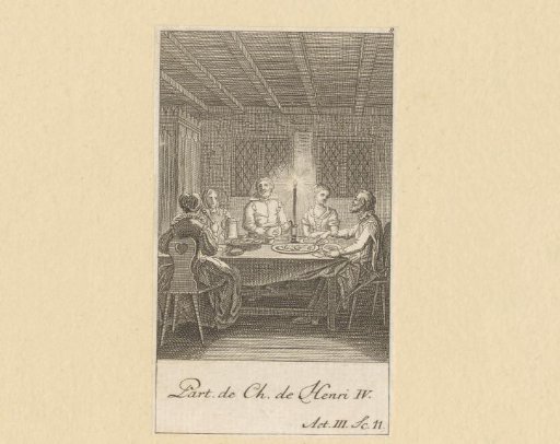 Henry IV at table with Margot, Catau, Michau and Richard