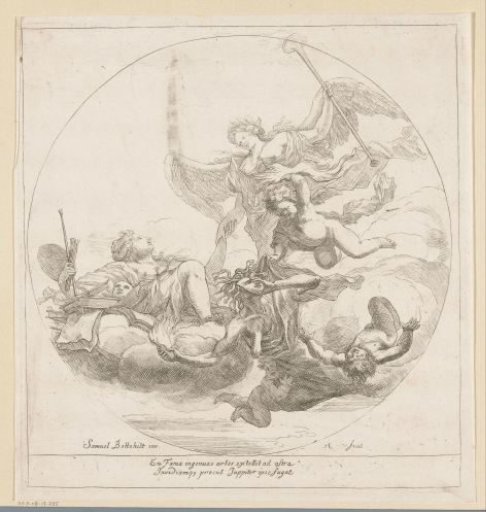 Fama and the personification of the arts