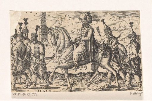 Sultan on Horseback Accompanied by Soldiers