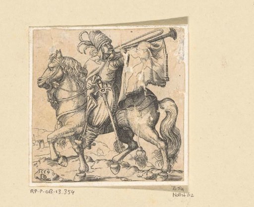Trumpeter on horseback