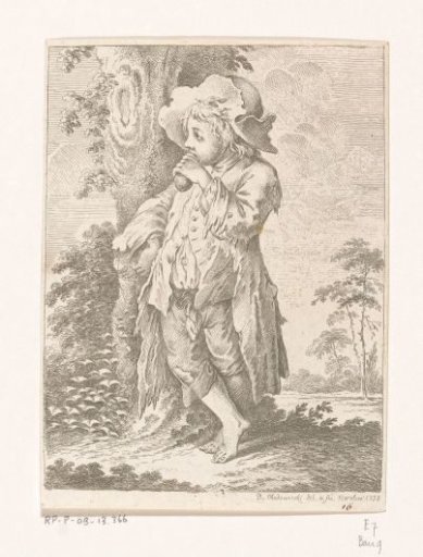 Beggar Boy by the Tree