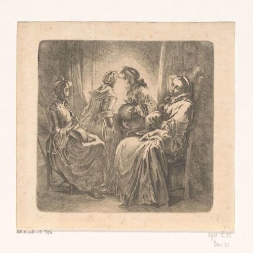 Four ladies at the window
