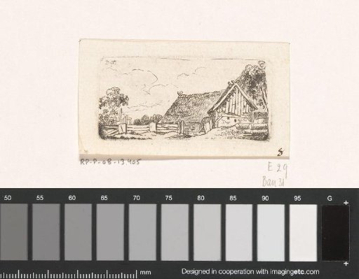 Landscape study with hut