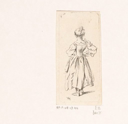 Young girl seen from behind