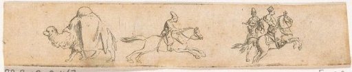 Camel and three Polish horsemen