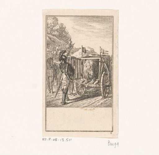 Don Quixote and the lion cart