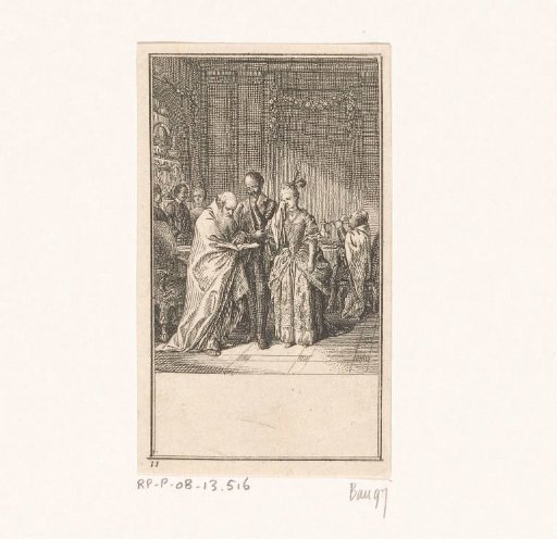 Don Quixote beside a weeping woman