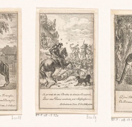 Don Quixote attacks a flock of sheep