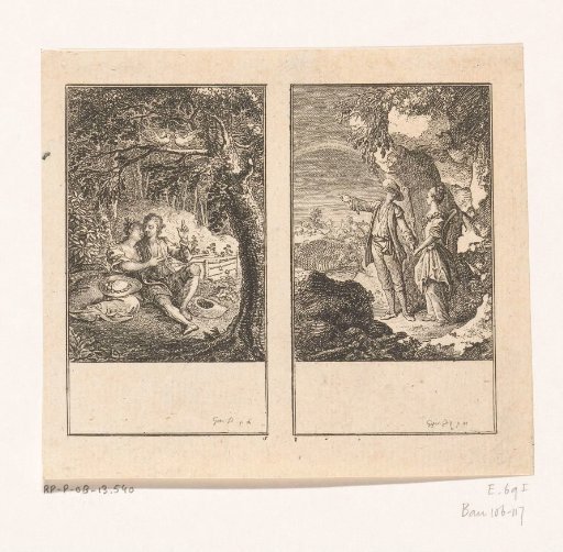 Two scenes from the Idylls by Salomon Gessner