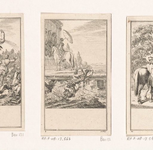 Ariosto and Rodomonte Falling into the Water