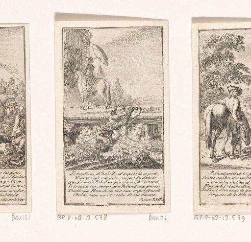 Ariosto and Rodomonte Falling into the Water
