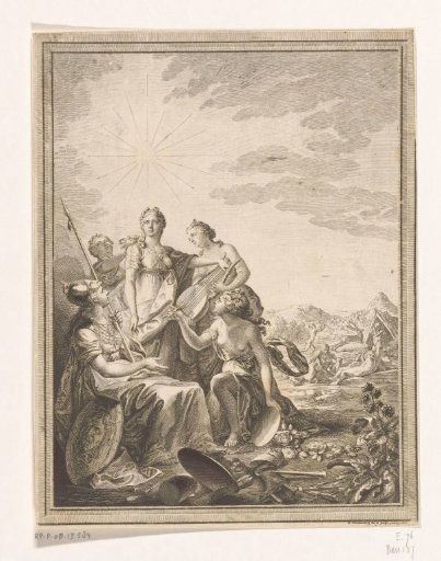Beauty with Minerva and the Three Graces