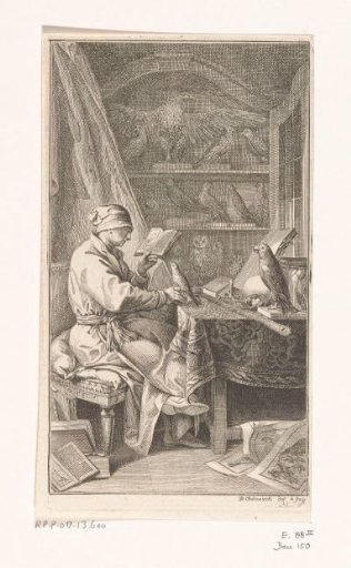 Ornithologist in His Study