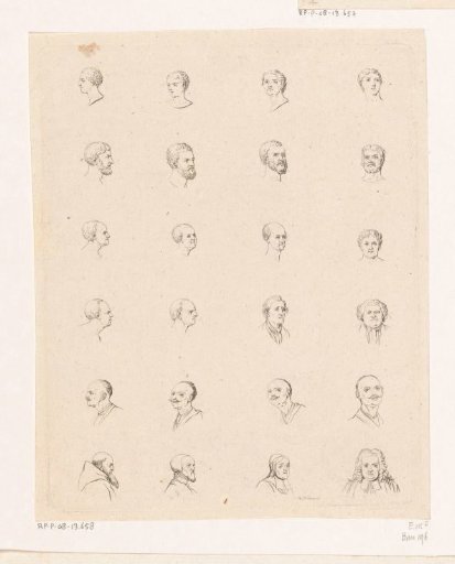 Twenty-four heads of men