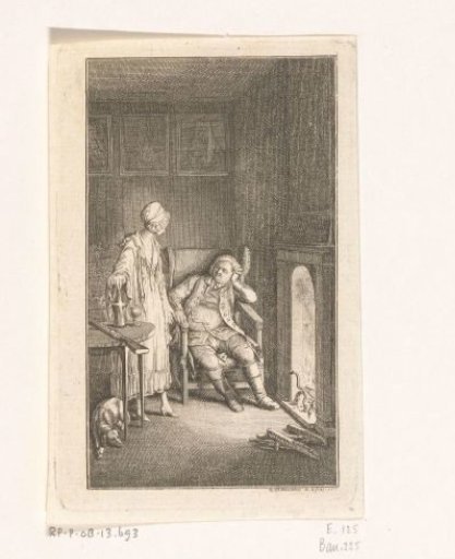 Hanss Peter Friedrich von Bernklau Sitting by the Fireplace