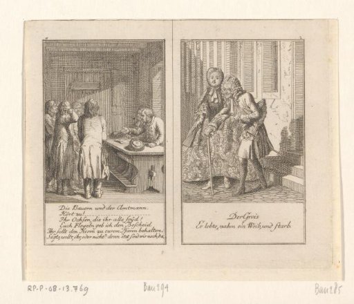 Two scenes from Gellert's Fables