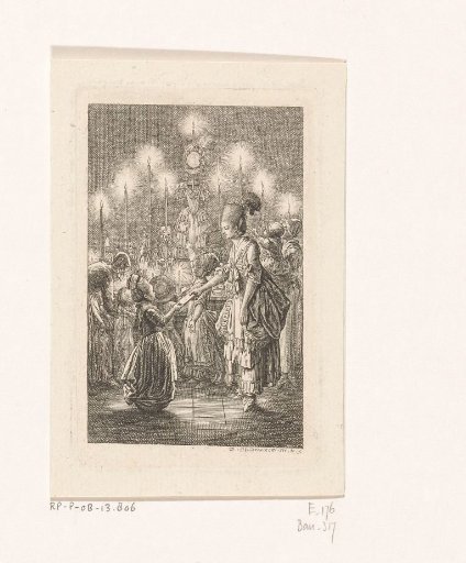 Children Before a Table with Christmas Presents