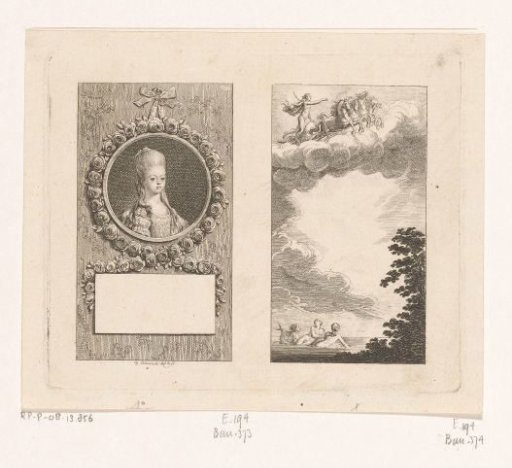 Portrait of Augusta Sophia and Apollo in the Sun Chariot